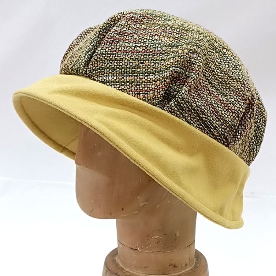 ツイードのダウン イエロー