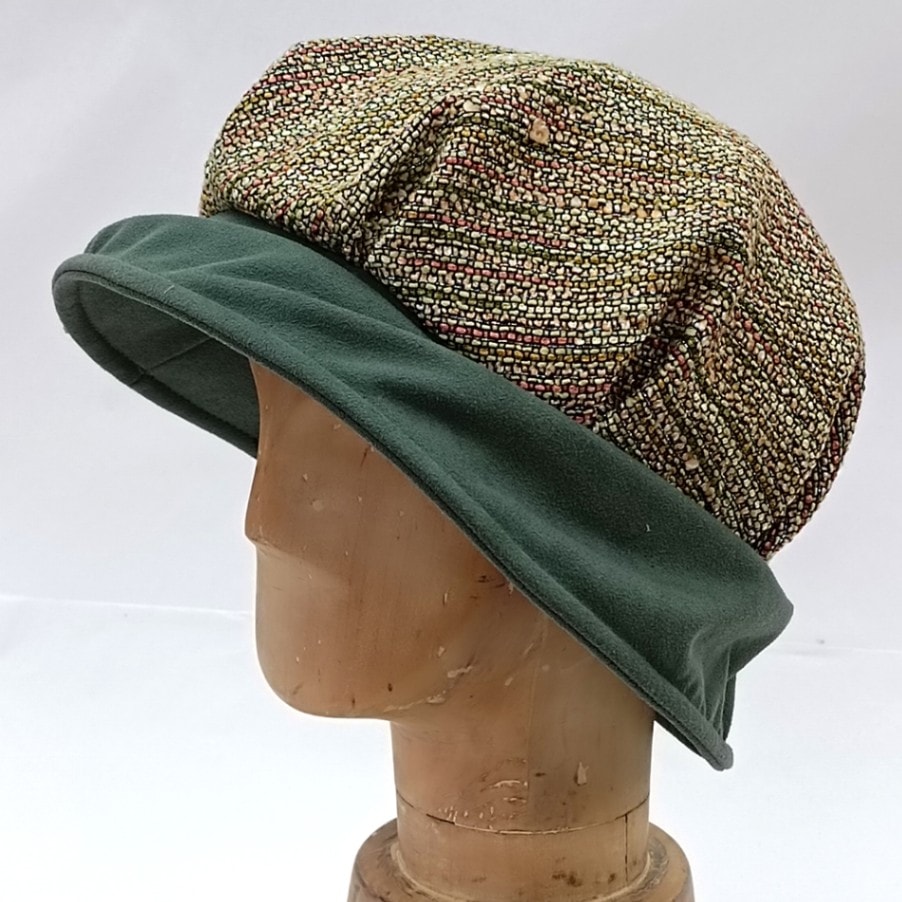 ツイードのダウン グリーン