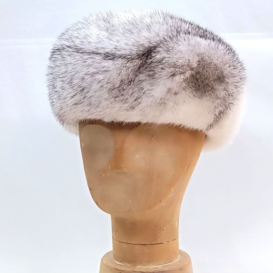 クロスミンクのベレー　ホワイト