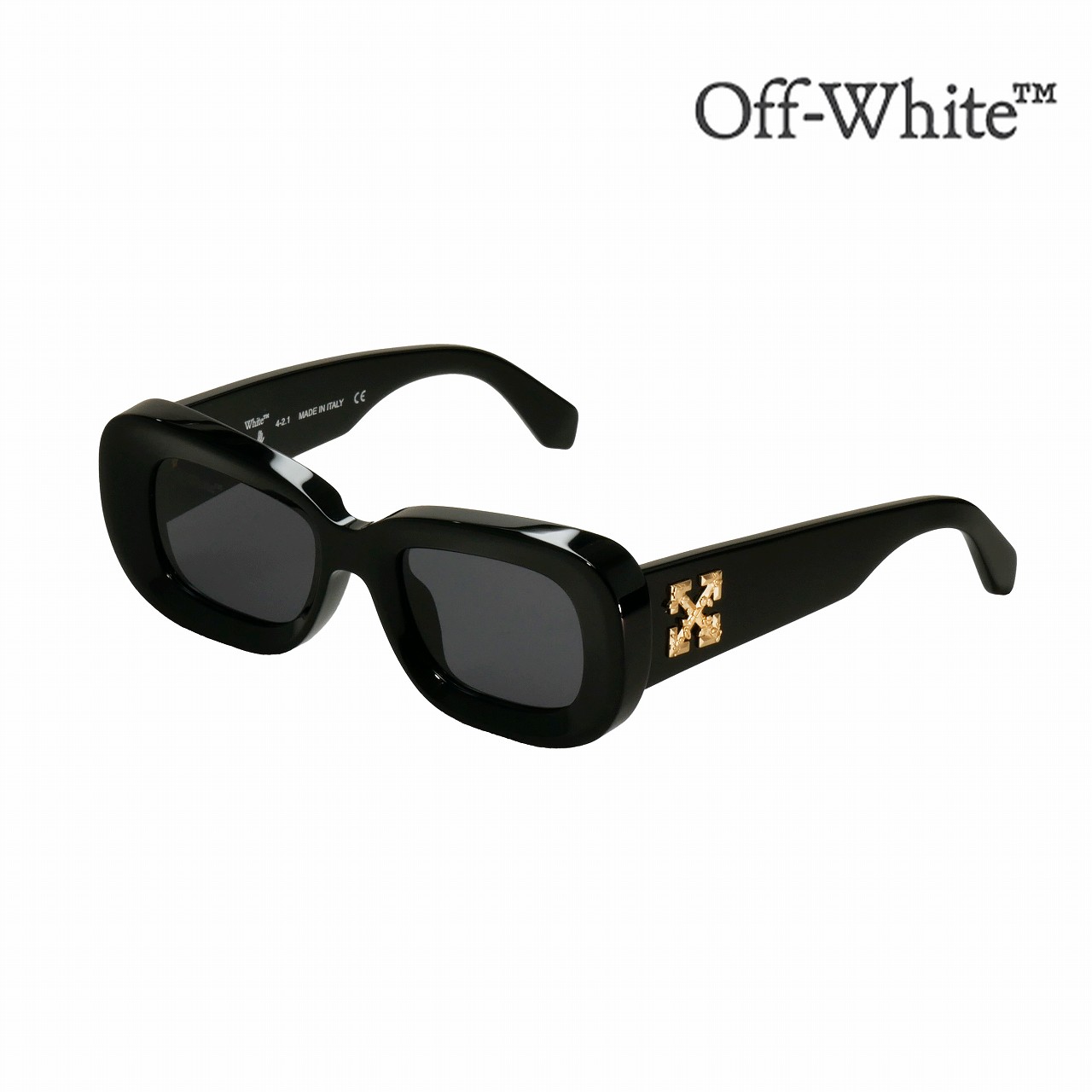 【新品未使用】Off-White ブラックサングラス スクエア 平本蓮着用 off-whiteブラック スクエア サングラス 平本蓮着用モデル Off