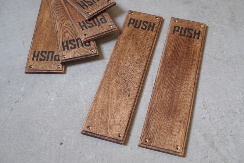 Wooden Push Plate<p>木製プッシュプレート</p>