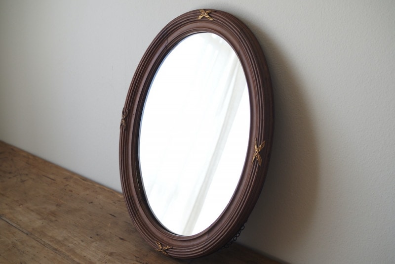 Vintage Oval Mirror B (Wood frame)<p>ヴィンテージ オーバルミラーB(木枠)</p>