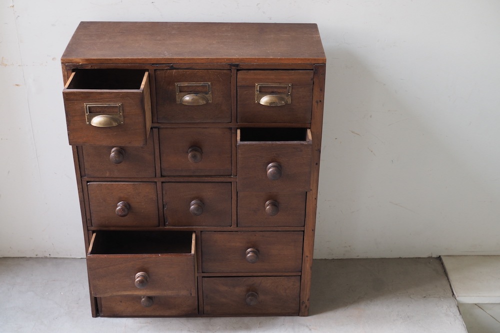 ビンテージ コンソールキャビネット 剥離 ヴィンテージ ドロワー