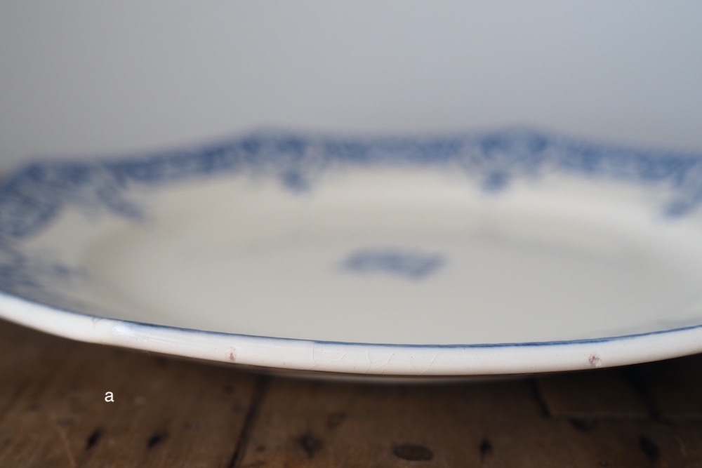 フランス アンティーク サルグミンヌ オクトゴナル B B.フランスアンティーク サルグミンヌ オクトゴナル ディナープレート