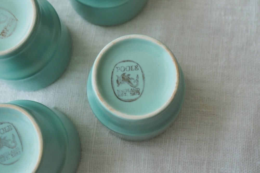 Poole pottery egg cup(ice green)<p>プールポタリー エッグカップ(アイス グリーン)</p>