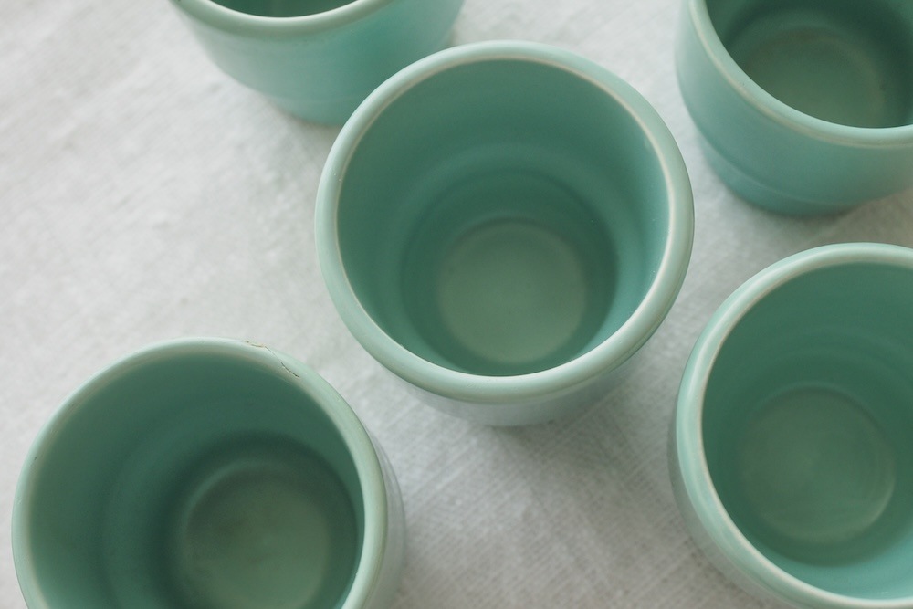 Poole pottery egg cup(ice green)<p>プールポタリー エッグカップ(アイス グリーン)</p>