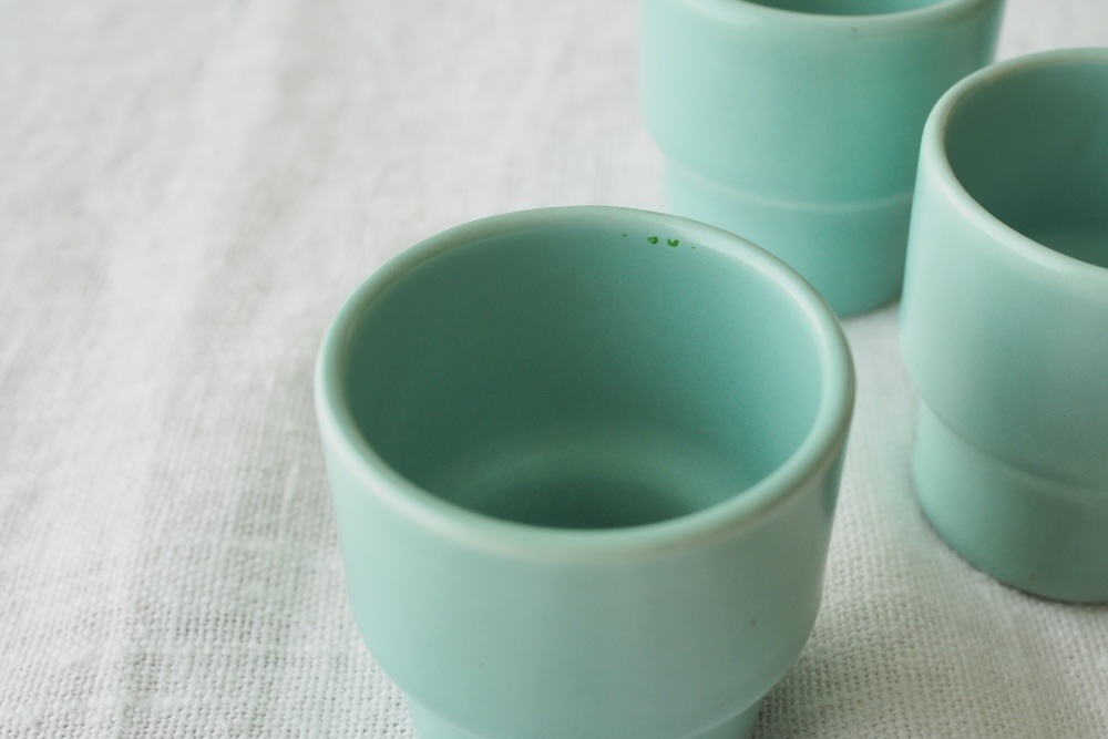 Poole pottery egg cup(ice green)<p>プールポタリー エッグカップ(アイス グリーン)</p>