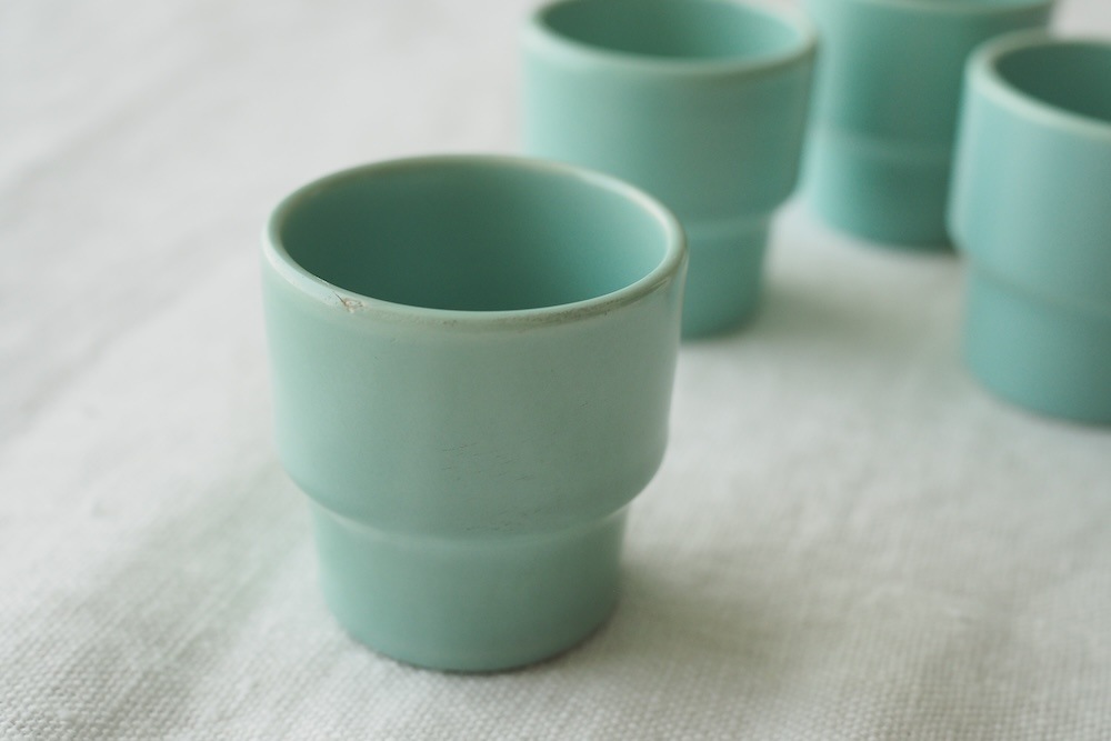 Poole pottery egg cup(ice green)<p>プールポタリー エッグカップ(アイス グリーン)</p>