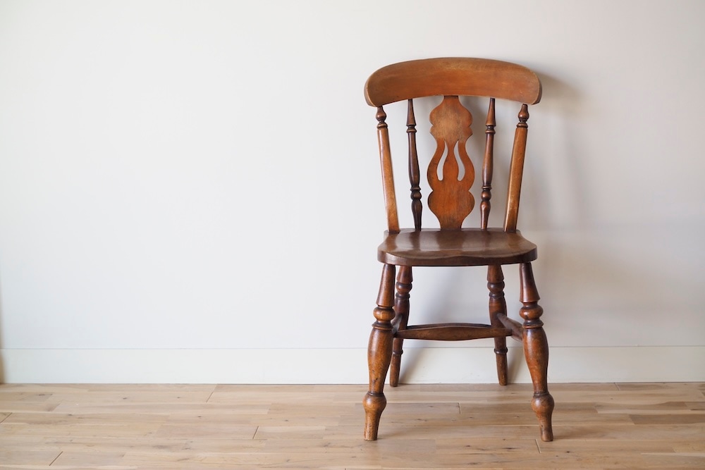 Vintage Fiddleback chair<p>ヴィンテージフィドルバックチェア</p>