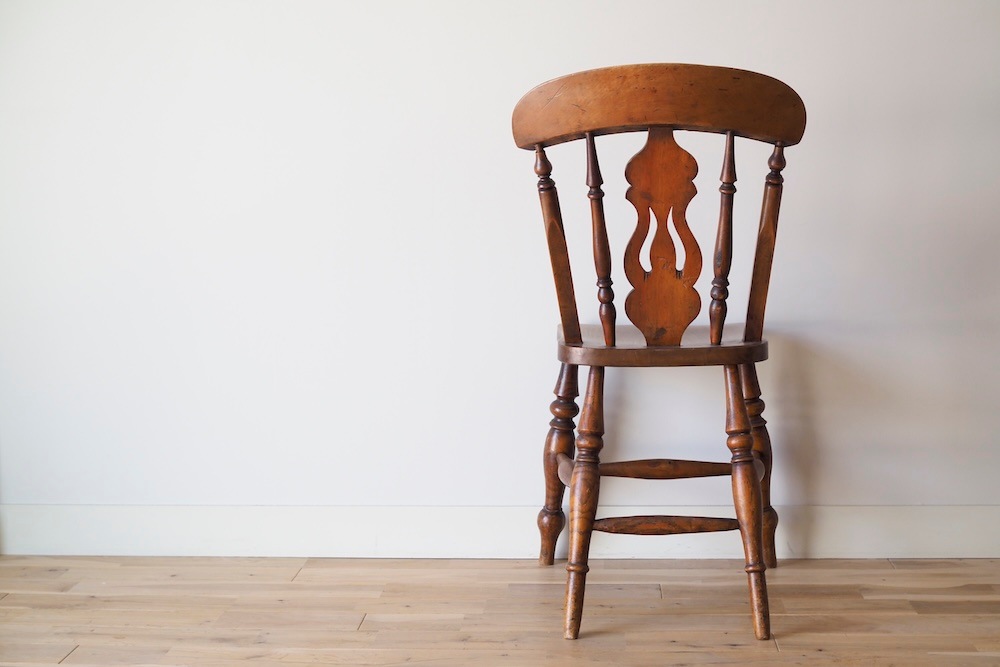 Vintage Fiddleback chair<p>ヴィンテージフィドルバックチェア</p>