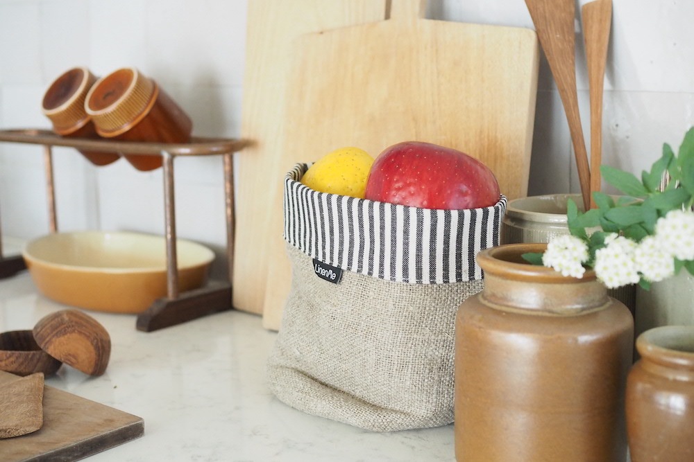 LinenMe Basket Jazz stripe <p>リネンミー バスケット ジャズ ストライプ </p>