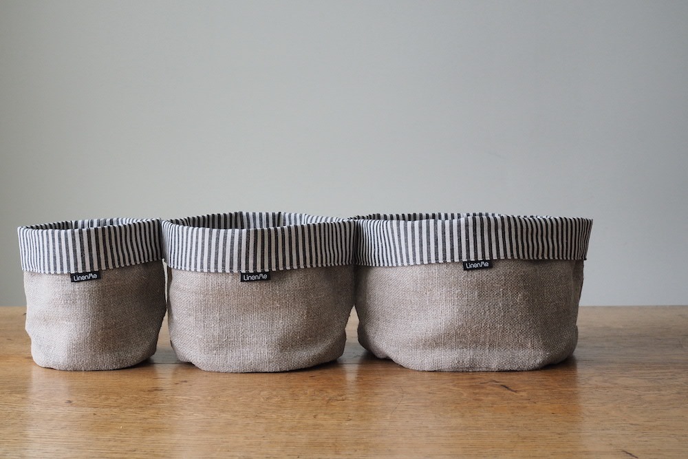 LinenMe Basket Jazz stripe <p>リネンミー バスケット ジャズ ストライプ </p>