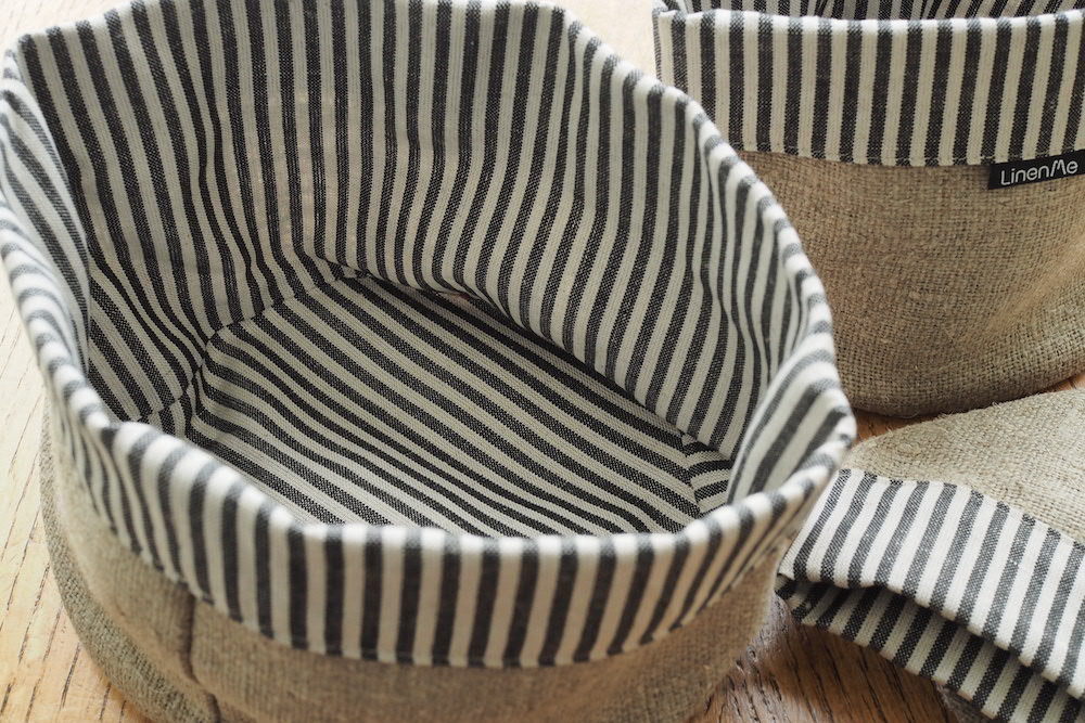 LinenMe Basket Jazz stripe <p>リネンミー バスケット ジャズ ストライプ </p>