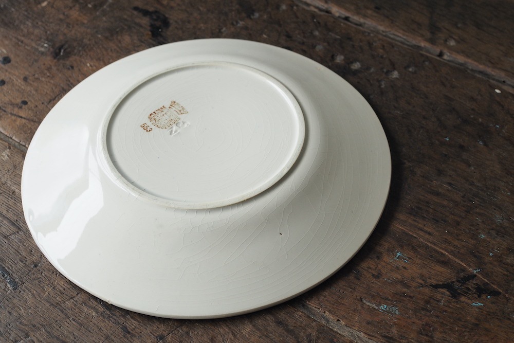 PORCELAINE OPAQUE DE GIEN antique plate<p> ジアンアンティークプレート</p>