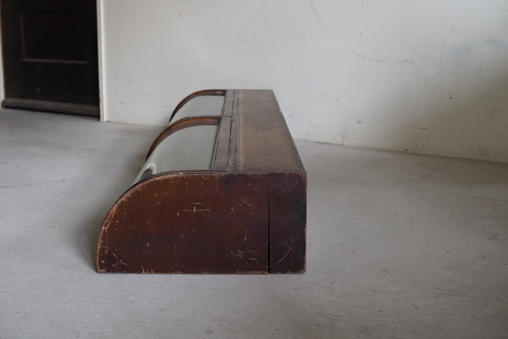 ショーケース ヴィンテージ ジャパンヴィンテージ ガラスショーケース ナラ材/Japanese Vintage