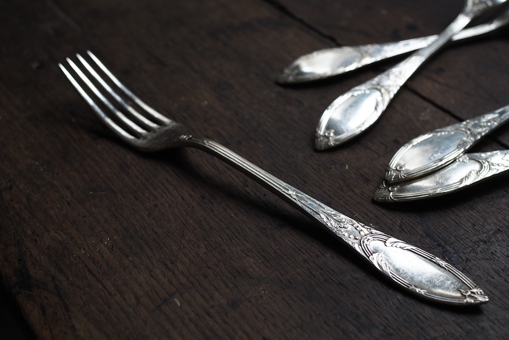 GERO silverplate serving fork<p>GERO社シルバープレートサービングフォーク</p>