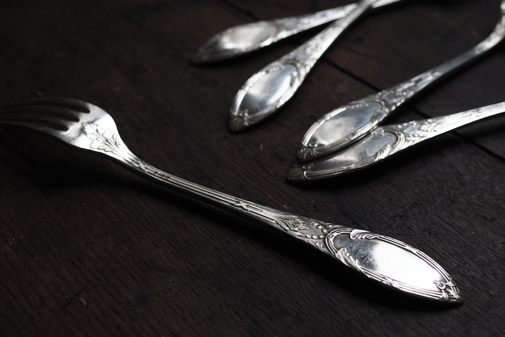 GERO silverplate serving fork<p>GERO社シルバープレートサービングフォーク</p>
