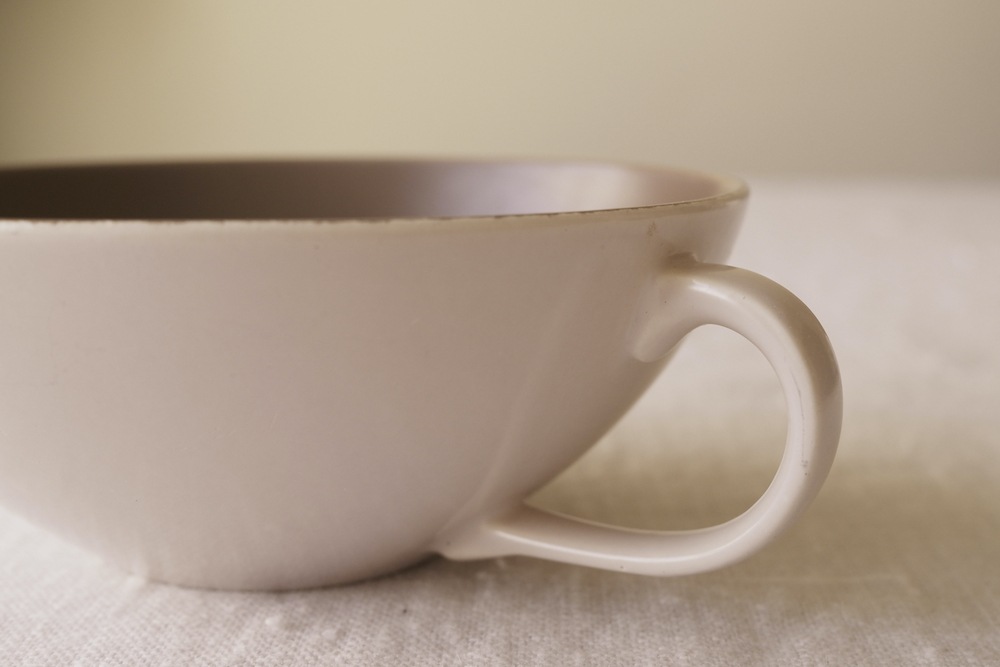 Poole Pottery soup cup&saucer(Sepia&Mushroom)<P>プール・ポタリー スープカップ&ソーサー(セピア&マッシュルーム)</p>