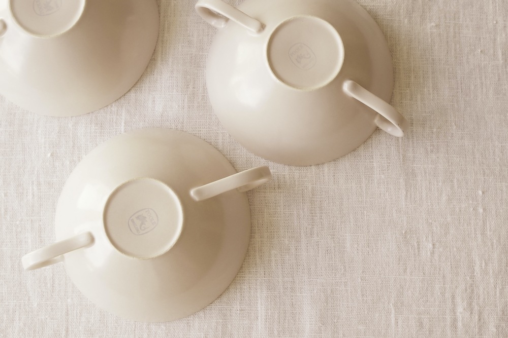 Poole Pottery soup cup&saucer(Sepia&Mushroom)<P>プール・ポタリー スープカップ&ソーサー(セピア&マッシュルーム)</p>