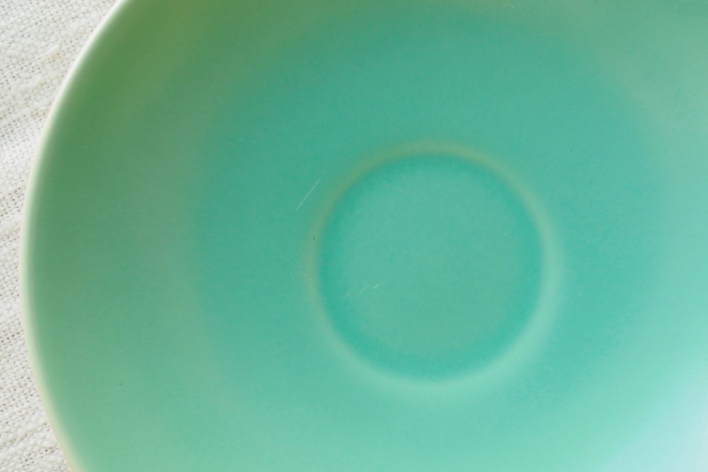 Poole Pottery demitasse cup&saucer (ice green&seagull)<p>プール・ポタリー デミタスカップ&ソーサー (アイスグリーン&シーガル)</p>