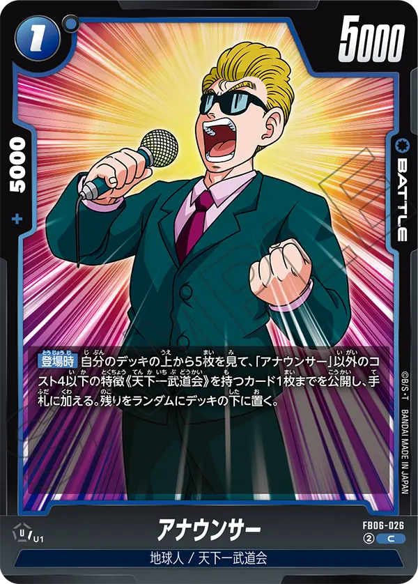 アナウンサー「C」(青) [FB06-026]
