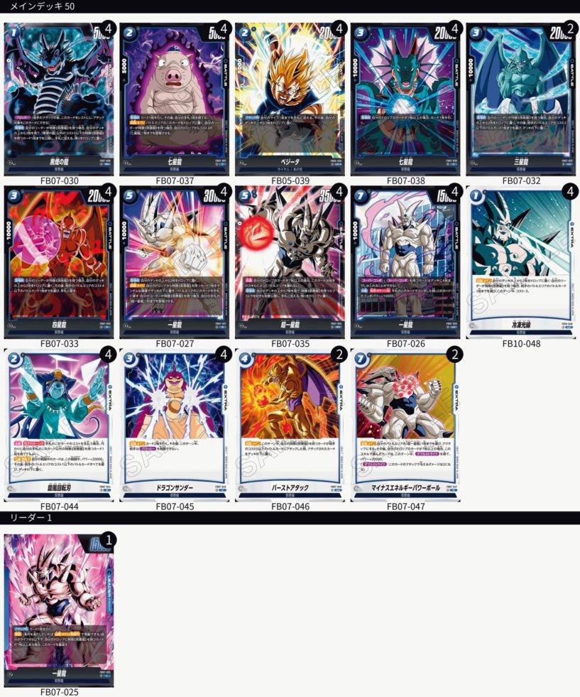構築済みデッキ　青一星龍