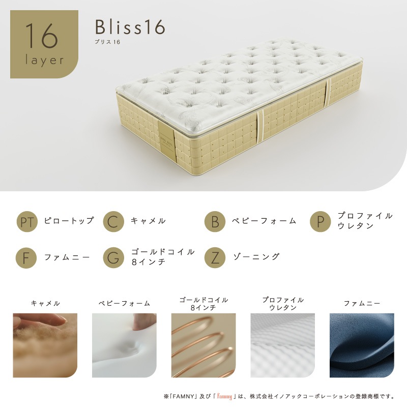 KING KOIL（キングコイル）マットレス 【Bliss16 ブリス16