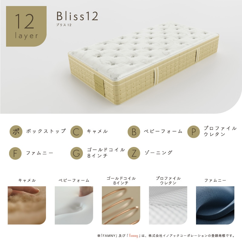 KING KOIL（キングコイル）マットレス 【Bliss12 ブリス12