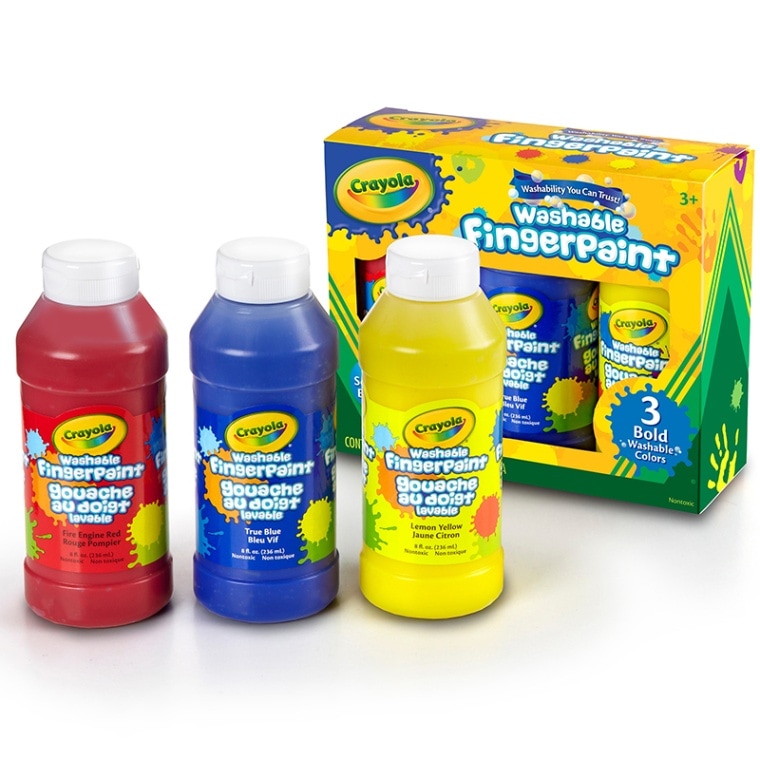 水でおとせる フィンガーペイント3色セット (ボールド)