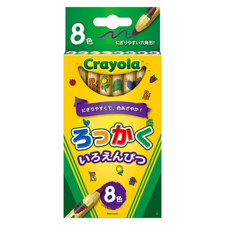 ろっかくいろえんぴつ 8色