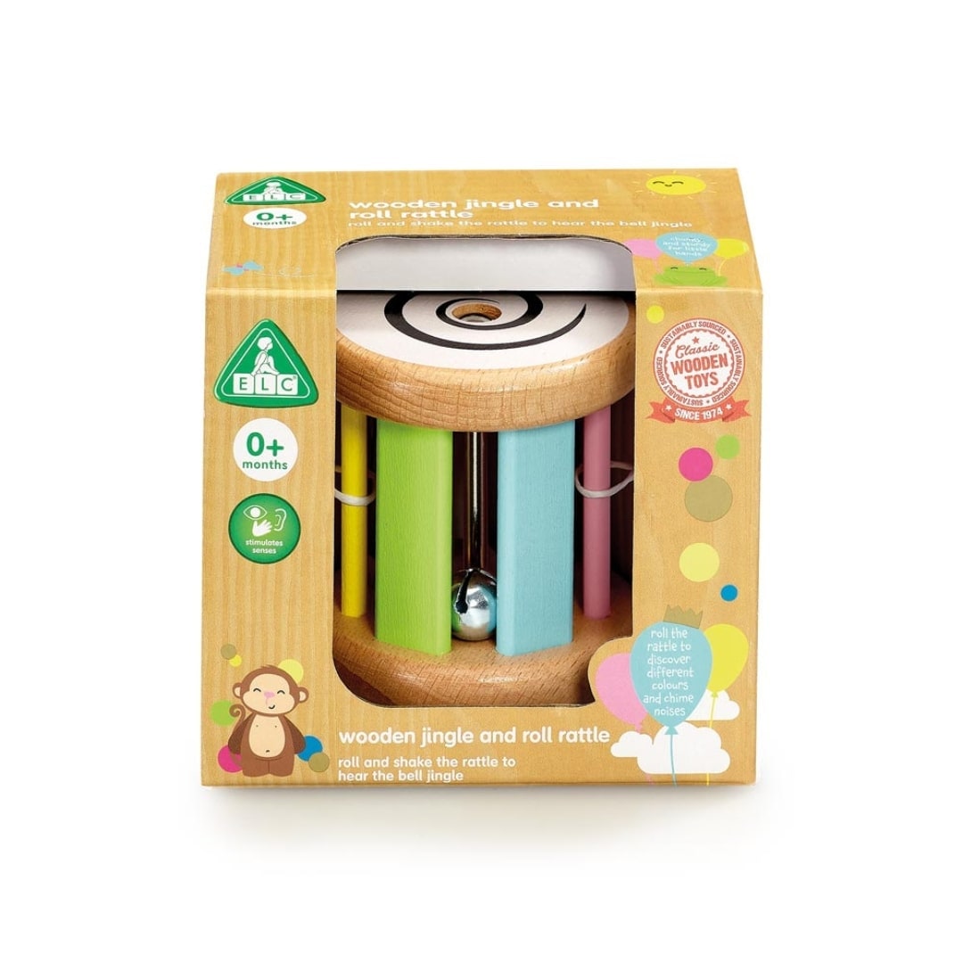 木製ジングル&ロールラトル