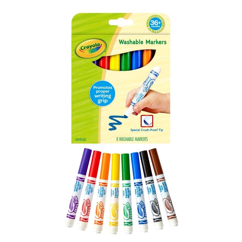 マイファーストクレヨラ 水でおとせる先のまるいマーカー 8色