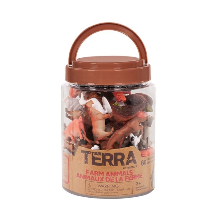 Terra 農場の動物フィギュアセット（チューブ入り）