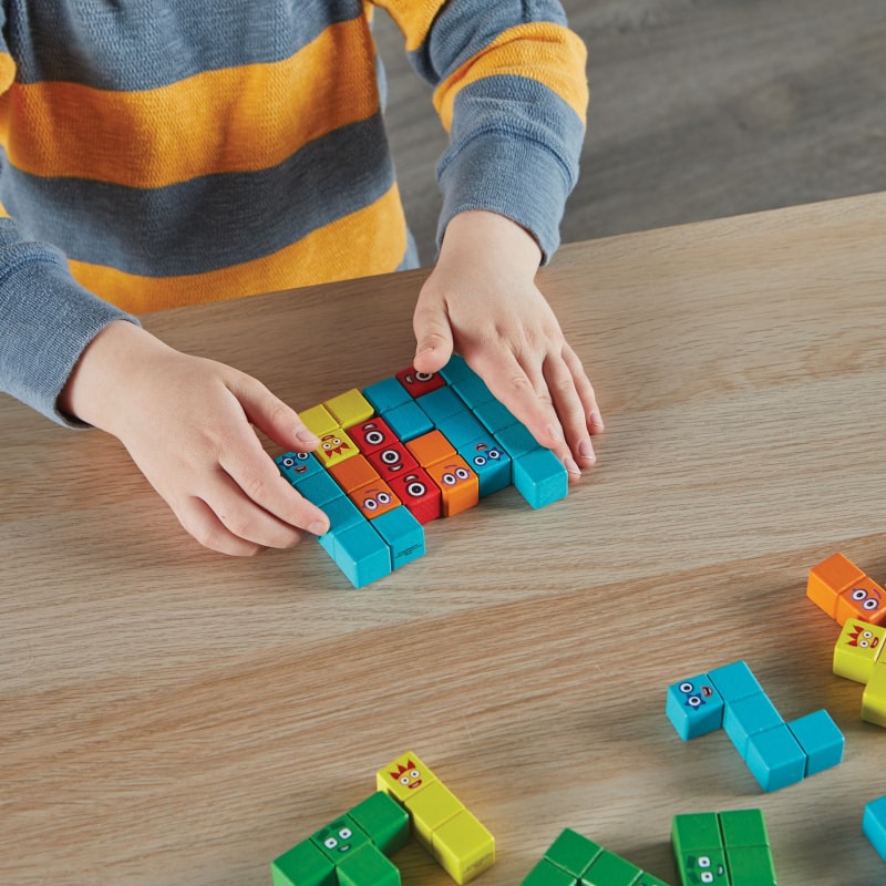 BørneLund 木製知育ブロック4セット ナンバーブロックス 木製ブロック アクティビティセット
