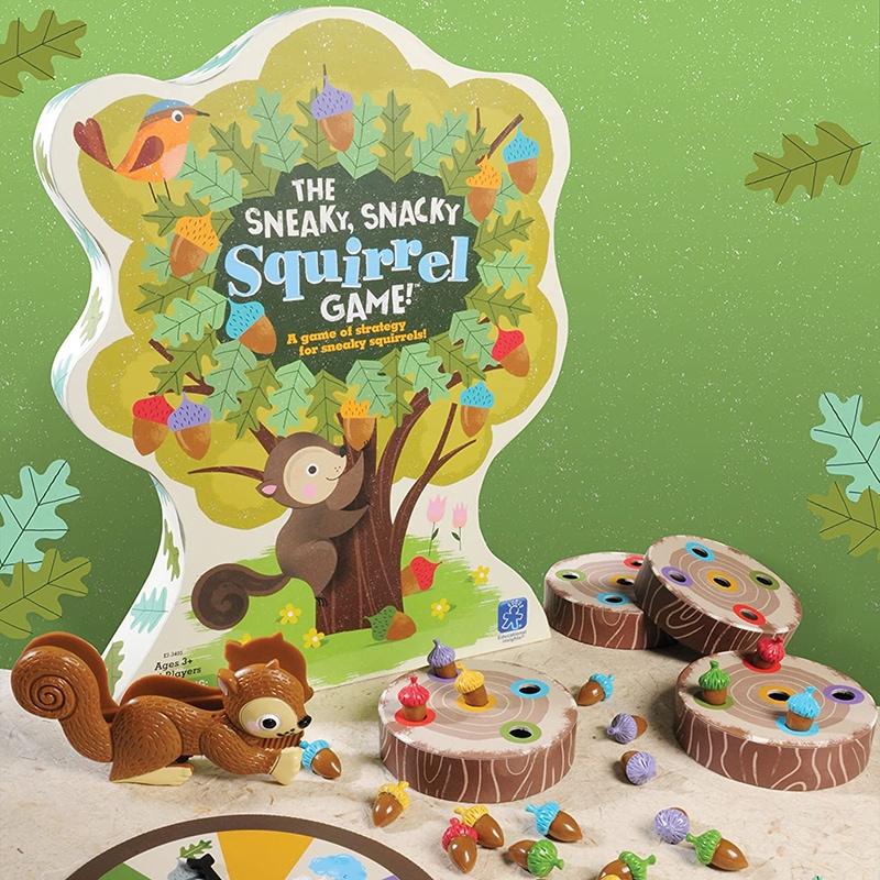 リスとどんぐりのマッチングゲーム リスのピンセット付き