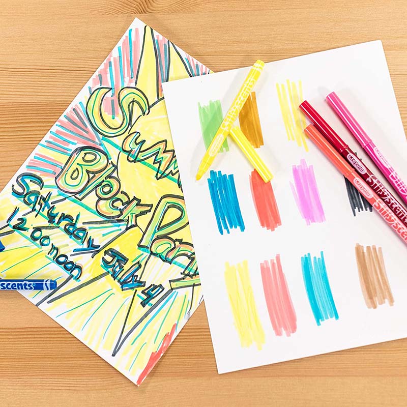 シリーセンツ 水でおとせるスリムマーカー 10色