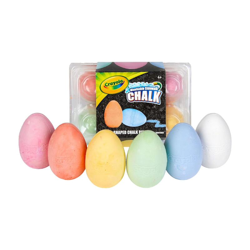たまご型チョーク 屋外用 6色 (色おまかせ)