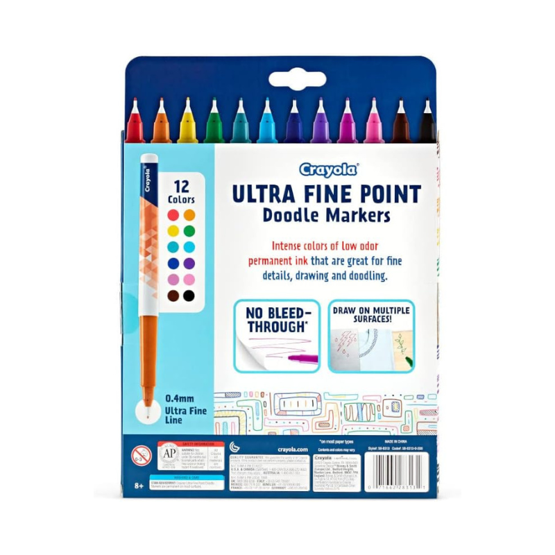 ドゥードゥルマーカー12色極細