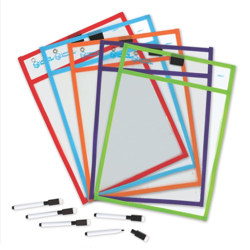 Write and Wipe Pockets Set of 5