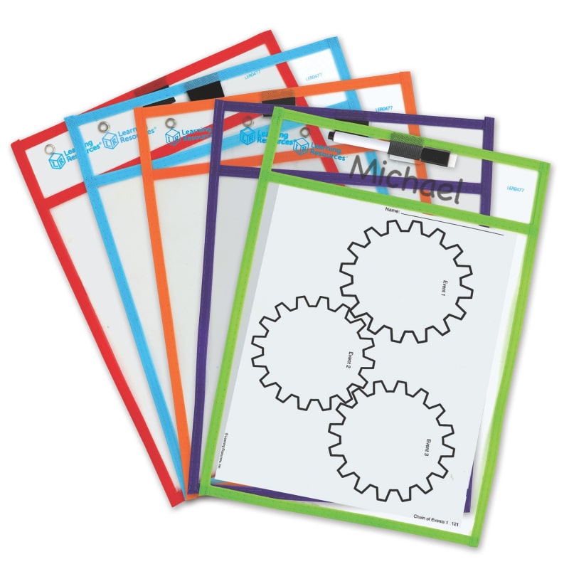 Write and Wipe Pockets Set of 5