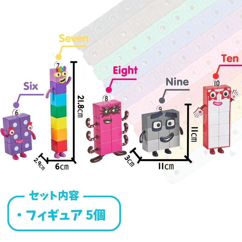 ナンバーブロックスキャラクターフィギュア (6～10) 5個入り