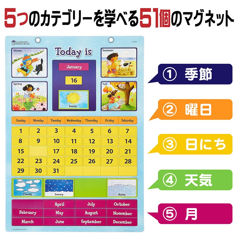 楽しく学ぶ！マグネットえいごカレンダー