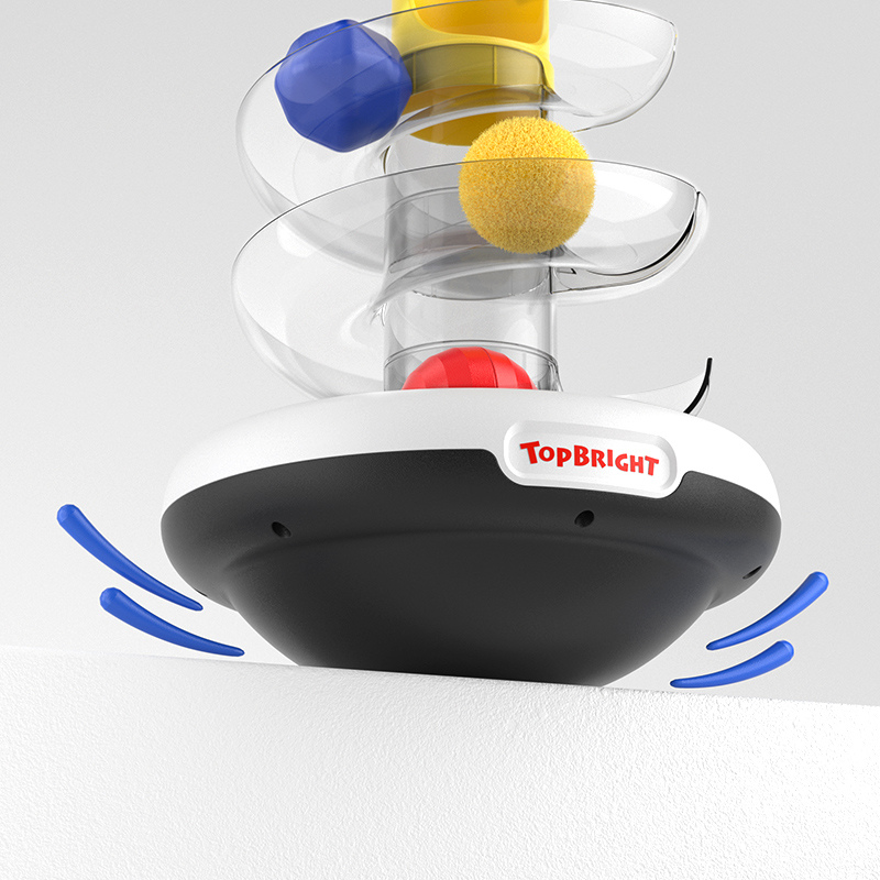 3種のボールのくるくるタワー