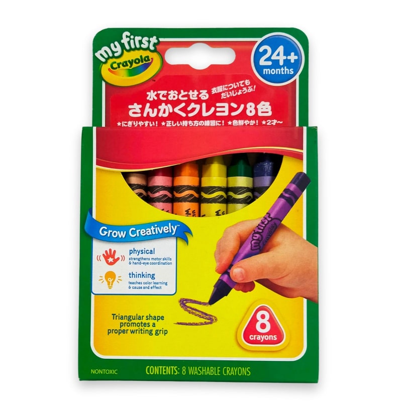 マイファーストクレヨラ さんかくクレヨン 8色