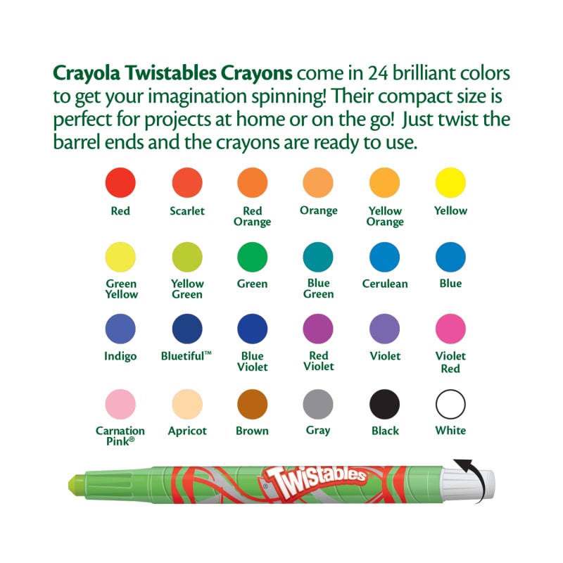 ツイスタブルクレヨン 24色