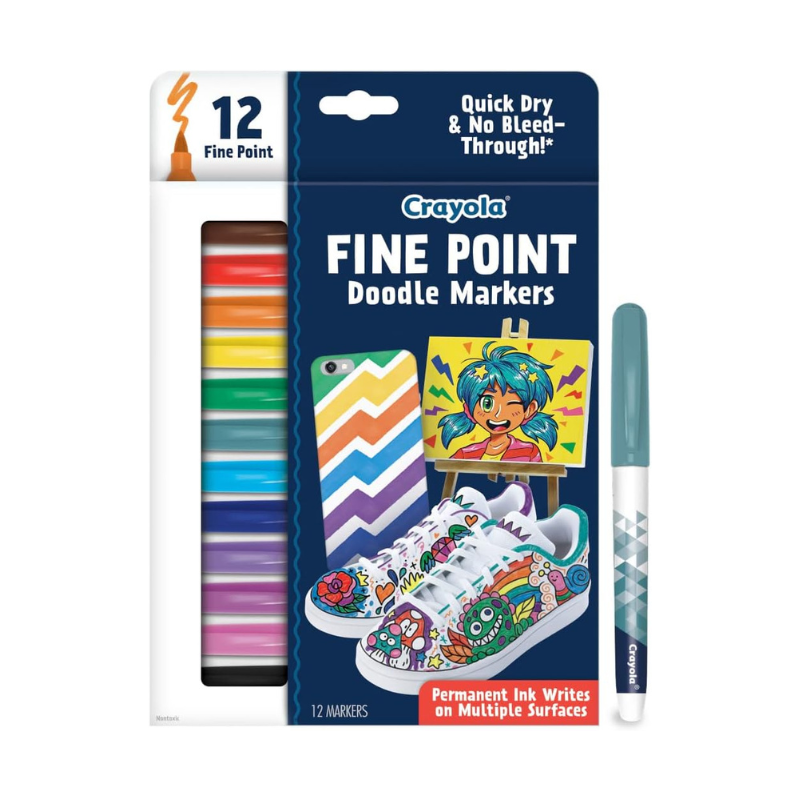 ファインポイント ドゥードゥルマーカー 12色