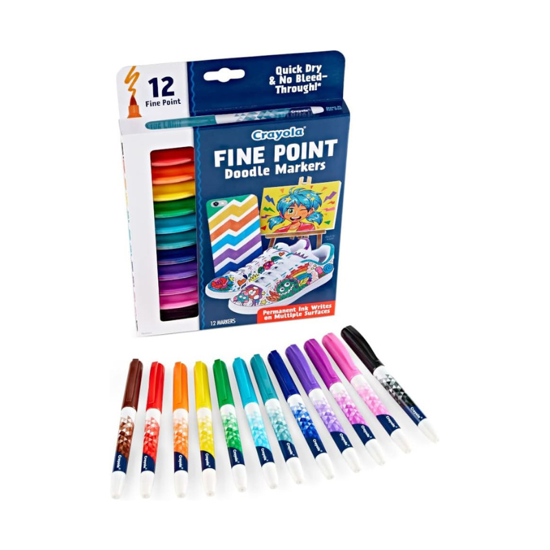 ファインポイント ドゥードゥルマーカー 12色