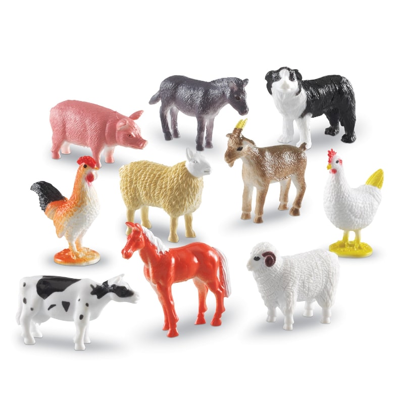 農場の動物フィギュア カウンター