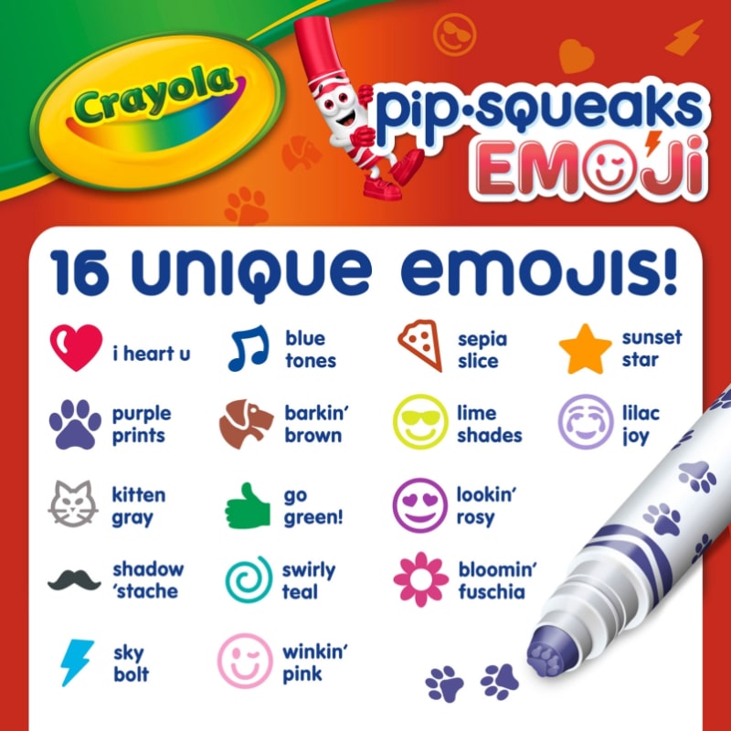 Pip-Squeaks Emoji Stamp Markers 16