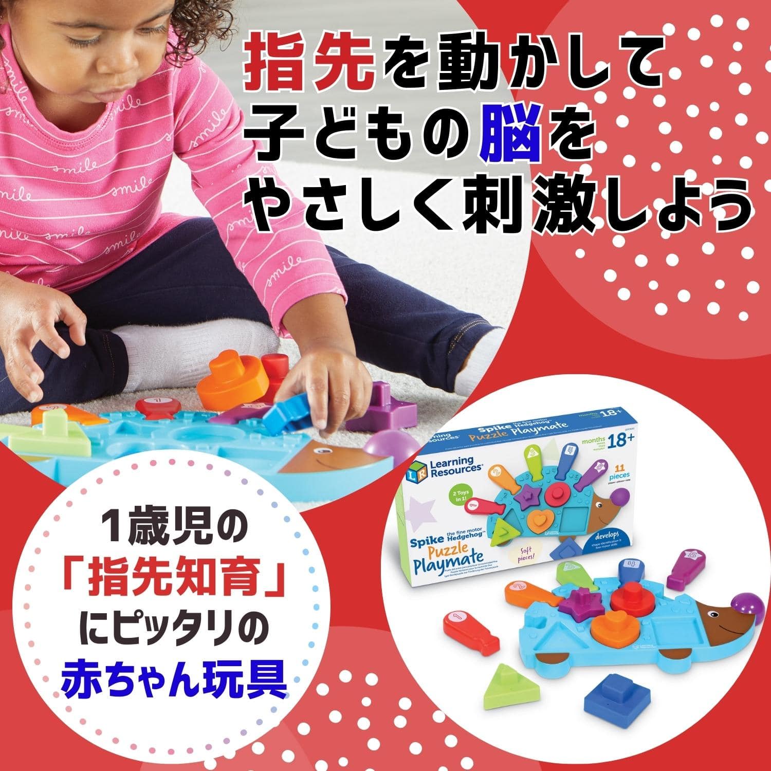 ハリネズミ スパイクの数・形・色パズル